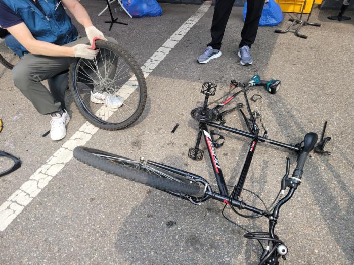 ▲자전거 무상수리