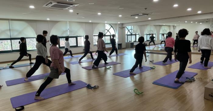 ▲도래미건강관리-미의 힐링요가